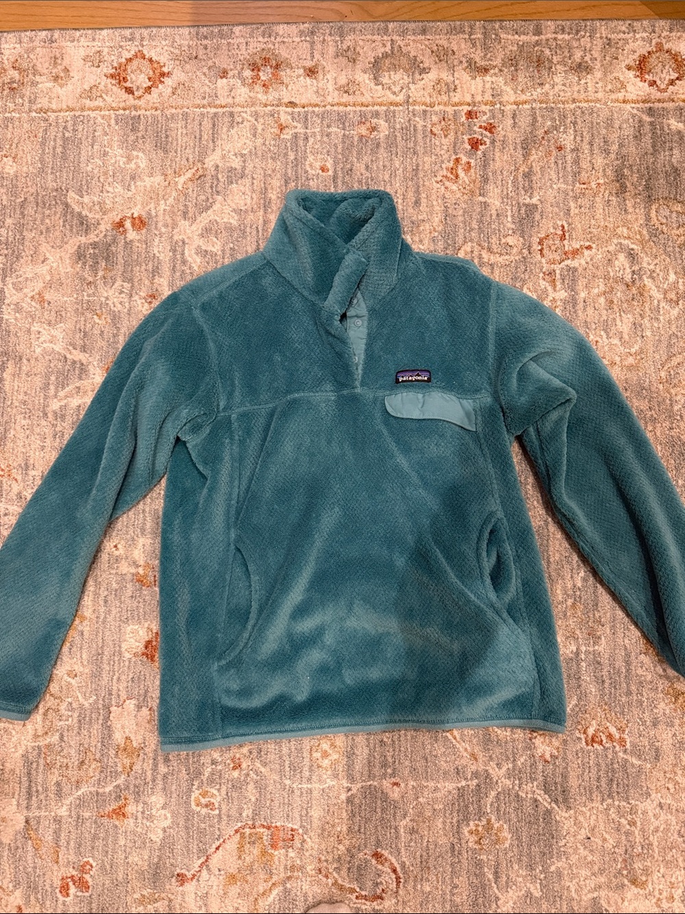 Patagonia Teal Green Pullover Fleece